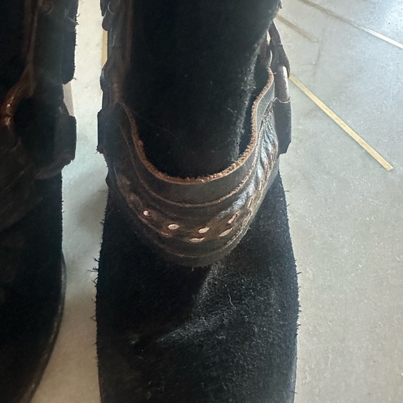 Leather/suede black freebird by Steve Madden  boots size 10 - Picture 2 of 5